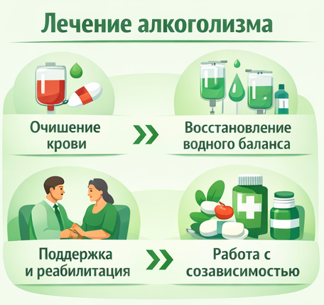 лечение алкоголизма в Шадринске этапы